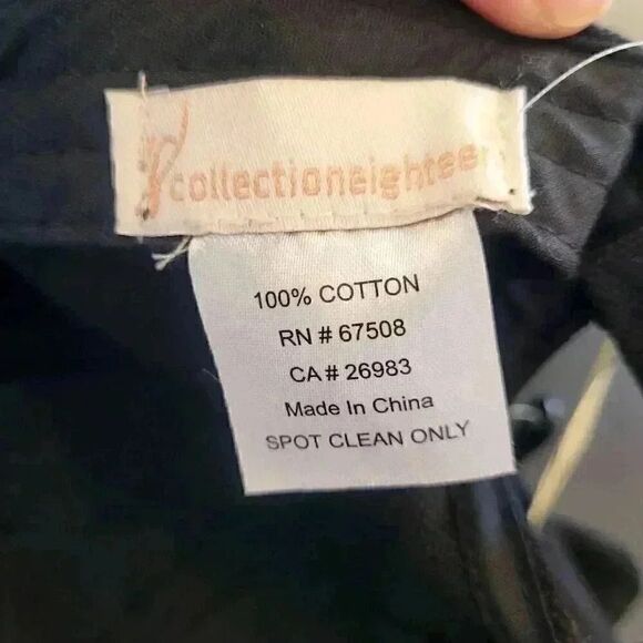 Collection Eighteen Unisex Adult Black Cotton Baseball Cap w Ears NEW - Picture 3 of 11